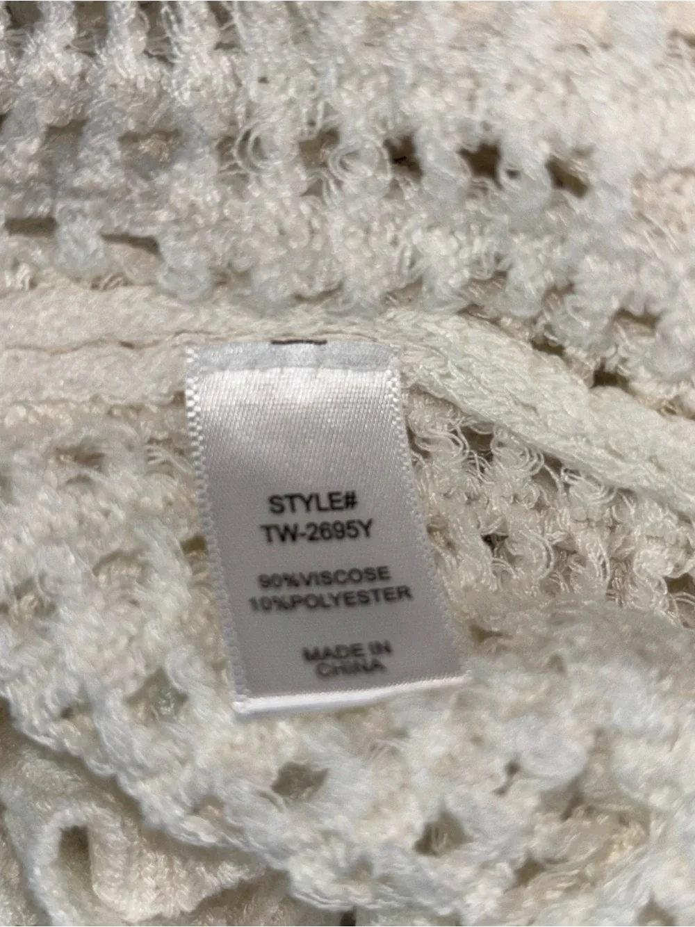 Zenana Boutique American Flag Open Weave Crochet Cap Sleeve Sweater Size M - Picture 8 of 10